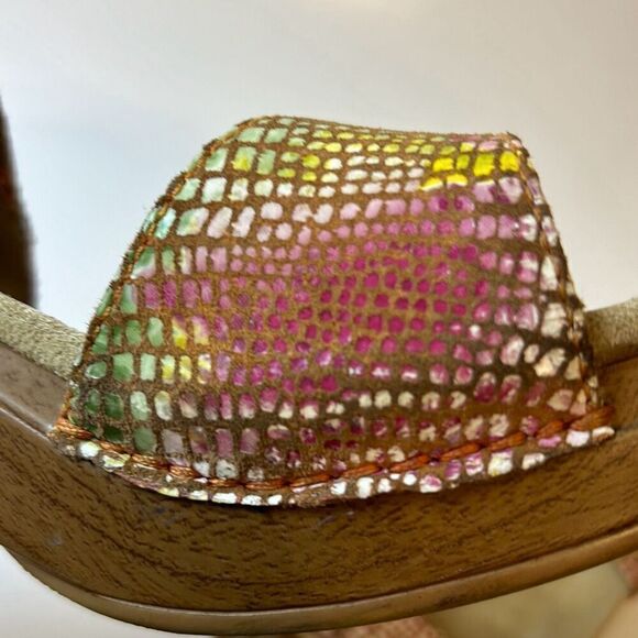 Dansko Sonnet Snake Print metallic rainbow sandal shoes 41 US 9.5/10 - Picture 9 of 9